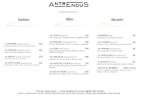 Restaurant AntrE'nouS à Lorgues (la carte)