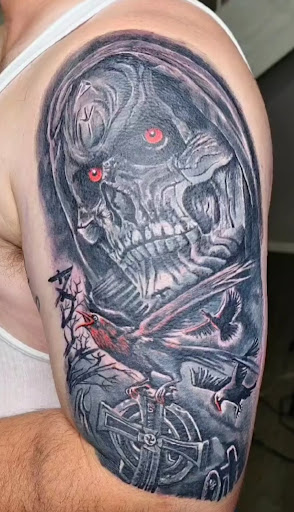 Explore architecture tattoo ideas, creative tattoo ideas in Mesa, available at Ranger Tattoo & Piercing