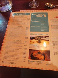 Menu / carte de Le Chalet des Moissons à Balma