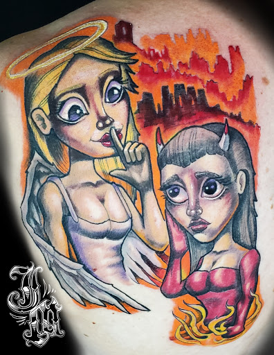 Explore electrical tattoos ideas, creative tattoo ideas in Lombard, available at New Hope Tattoo