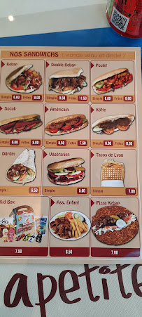 Kebab Resto House chez Telki à Woustviller carte