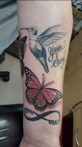 Explore wrist butterfly tattoo ideas, creative tattoo ideas in Vallejo, available at Only Skin Deep