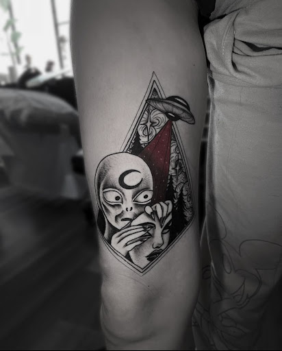 Explore full leg sleeve tattoo ideas, creative tattoo ideas in Modesto, available at Dying Art Tattoo