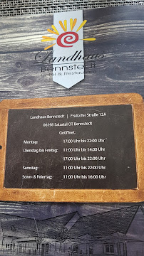 Landhaus Bennstedt à Salzatal menu