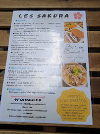 LES SAKURA à Rennes menu