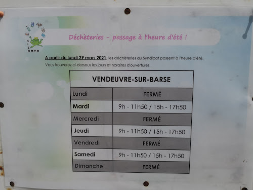 Centre de recyclage Déchetterie Vendeuvre sur Barse Vendeuvre-sur-Barse