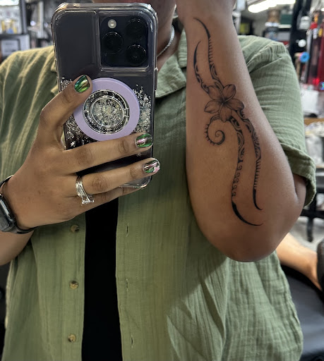 Explore name cover up tattoo ideas female, creative tattoo ideas in Honolulu, available at Sacred Art Tattoo Waikiki