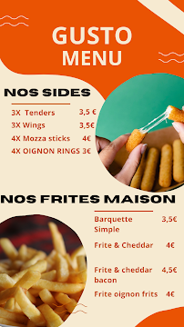 Menu / carte de gusto smash burger à Montpellier