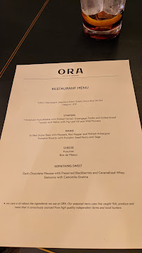 Menu du ORA Restaurant & Wine Bar à Berlin