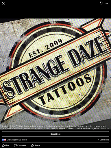 Tattoo Shop «Strange Daze Tattoos», reviews and photos, 1063 M-15, Davison, MI 48423, USA