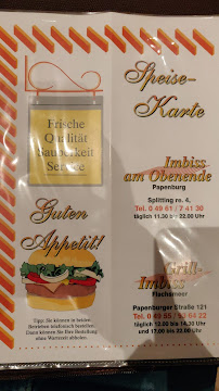 Grill-Imbiss à Westoverledingen carte