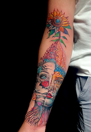 Explore ideas for elbow tattoos, creative tattoo ideas in Jersey City, available at 7 Souls Tattoo & Body Piercing