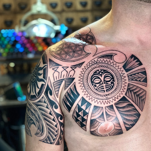 Find skull ideas sleeve tattoos for your next unique tattoo in Augusta at Moth & Magpie Tattoo