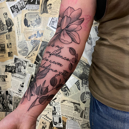 Explore upper back tattoo ideas for guys, creative tattoo ideas in Rapid City, available at Pinup Parlor Tattoo Studio