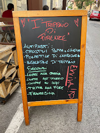 Menu / carte de Locale I’ Trippaio di Firenze à Florence