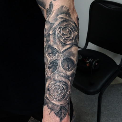 Explore angel devil tattoo ideas, creative tattoo ideas in Leesburg, available at Trademark Body Art