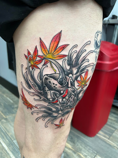 Explore girly tattoo ideas for a sleeve, creative tattoo ideas in El Paso, available at American Tattoo Society of Ft Bliss