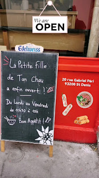 Menu / carte de La petite fille de Tan Chau - Bistrot Asiatique à Saint-Denis