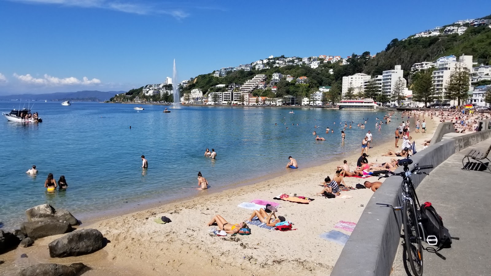 Foto de Freyberg Beach con arena beige superficie