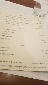Restaurant toscan Angiolino - Ai 13 Arrosti à Florence - menu / carte