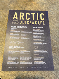 Menu / carte de Arctic Juice & Café à Val-d'Isère