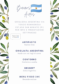 Restaurant argentin Buenos Aires Griglieria Argentina à San Miniato (le menu)