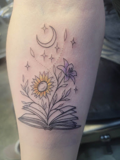 Explore chest piece tattoo ideas for women, creative tattoo ideas in Clear Lake, available at Studio 65 Tattoos