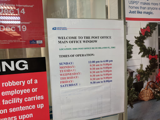 Post Office «United States Postal Service», reviews and photos, 10401 Post Office Blvd, Orlando, FL 32862, USA