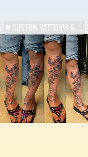 Explore butterfly cover up tattoo ideas, creative tattoo ideas in Elko, available at Custom Tattoos and Body Piercing Studio
