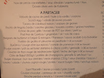 Chez Vous à Paris menu