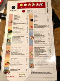 Matsuri Marbeuf à Paris menu