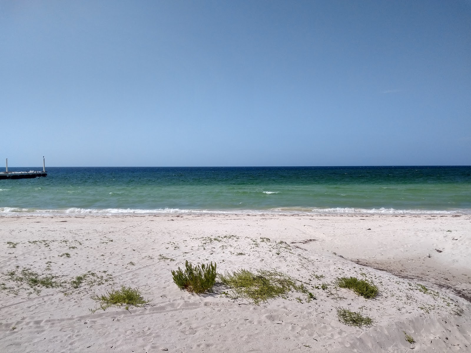 Photo de Playa Telchac Puerto avec l'eau turquoise de surface