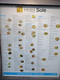 Hotel Sole Ristorante Pizzeria Bar Gelateria à Riva del Garda menu
