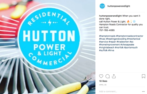 Electrician «Hutton Power & Light», reviews and photos, 5295 Greenwich Rd Ste 110, Virginia Beach, VA 23462, USA
