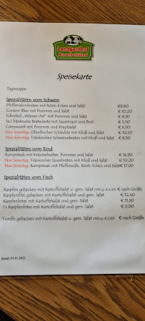 Carte du Gaststätte Aurachstüberl à Neuendettelsau