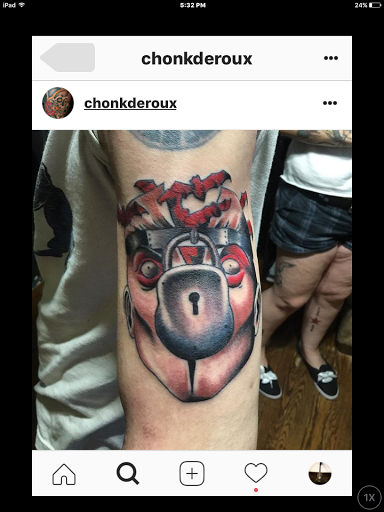 Explore rocky horror tattoo ideas, creative tattoo ideas in Saint Augustine, available at Ms. Deborahs Fountain of Youth Tattoo & Body Piercing