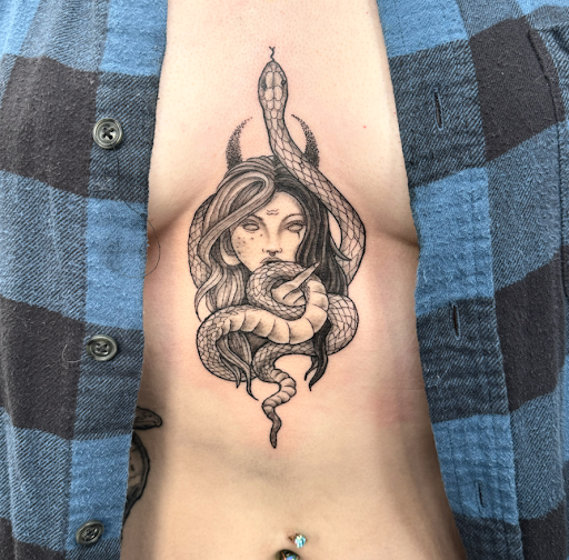 Explore initial tattoo ideas, creative tattoo ideas in Monroe, available at Medusas Mark Tattoo