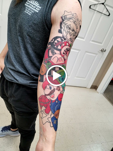 Explore cover up arm tattoo ideas, creative tattoo ideas in Chattanooga, available at Custom Concepts Ink