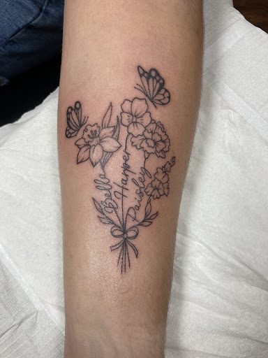 Explore double heart tattoo ideas, creative tattoo ideas in Connellsville, available at Sugar Hill Tattoo Studio