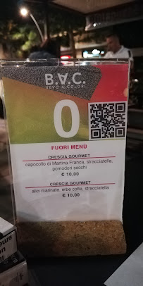 Carte du Cresceria B.A.C. à Civitanova Marche