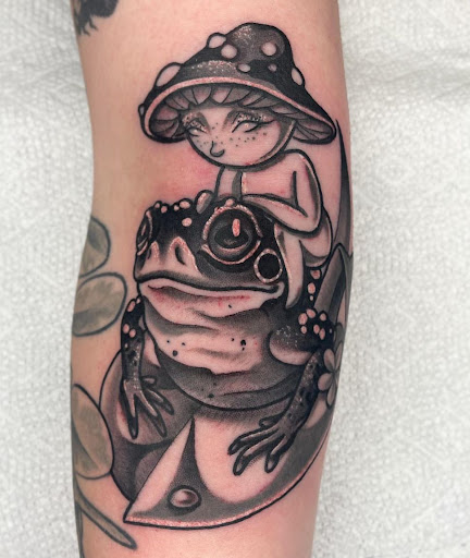 Explore small spooky tattoo ideas, creative tattoo ideas in Muncie, available at Fox & Sparrow Tattoo