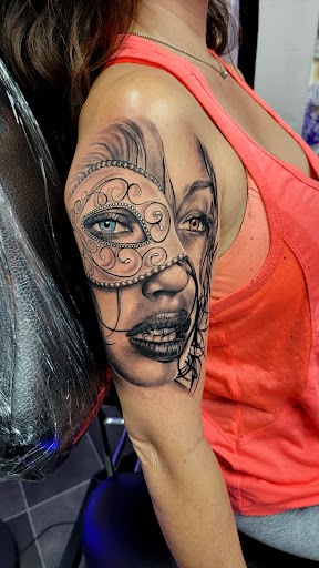 Explore street signs tattoo ideas, creative tattoo ideas in Richmond, available at Captured Moment Tattoos