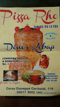 Pizzeria Pizza Rho à Rho - menu / carte