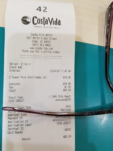 Mexican Restaurant «Costa Vida», reviews and photos, 1621 State St, Orem, UT 84057, USA