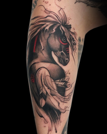 Explore haunted mansion tattoo ideas, creative tattoo ideas in Long Beach, available at Outer Limits Tattoo