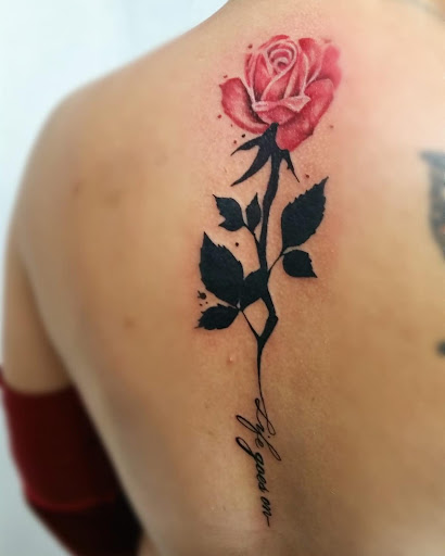 Explore spaceship tattoo ideas, creative tattoo ideas in Montgomery, available at Flying Eye Tattoo Studio