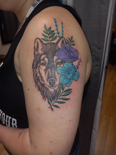 Explore native tattoo sleeve ideas, creative tattoo ideas in Kewanee, available at Splat Ink tattoos and piercings