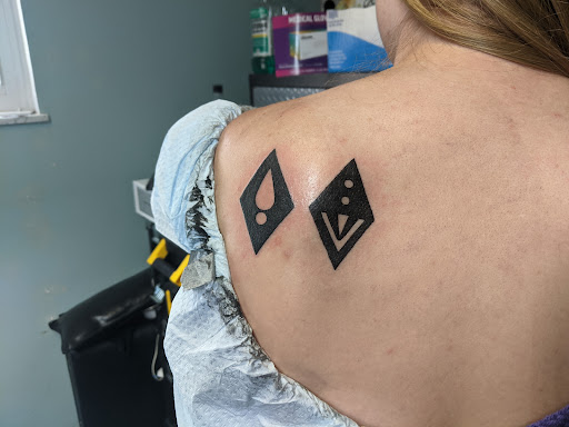 Explore tattoo wolf ideas, creative tattoo ideas in Dayton, available at Cloak and Dagger Tattoo Studio