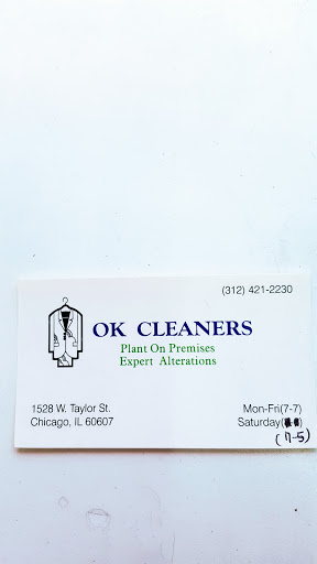 Dry Cleaner «O K Cleaners», reviews and photos, 1528 W Taylor St, Chicago, IL 60607, USA