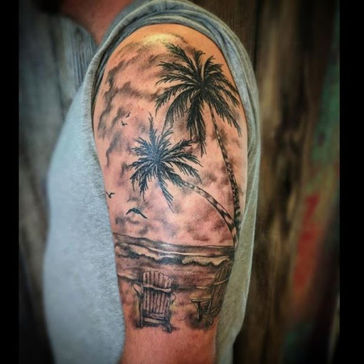 Explore bible verse tattoo ideas for men, creative tattoo ideas in Stowe, available at World Famous Monkey House Customs